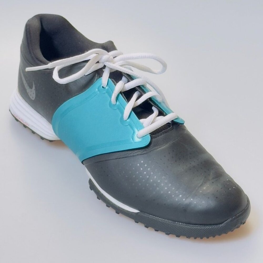 NIKE LUNARLON Women's Shoes Golf Black Blue Grey White Laces Size 7.5